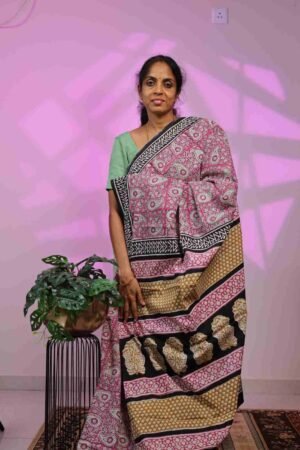 Mul Cotton - Light Magenta with Mango Motifs