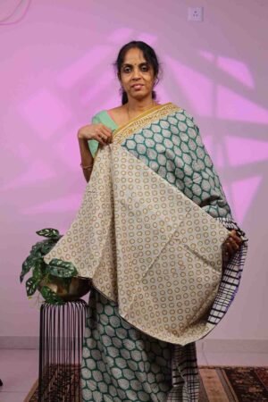 Mul Cotton - Green with Big Black Checks