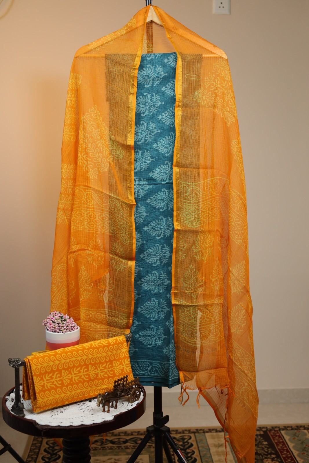 Kota Doriya Salwars - Peacock Blue