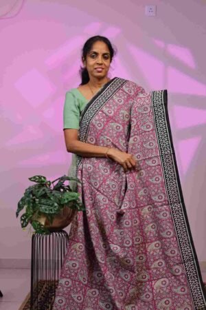 Mul Cotton - Light Magenta with Mango Motifs