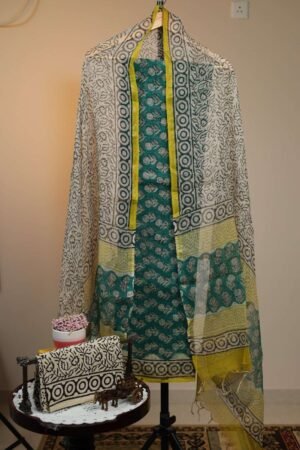 Kota Doriya Salwar - Emerald Green