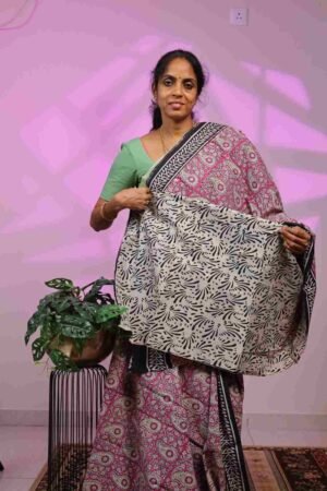 Mul Cotton - Light Magenta with Mango Motifs