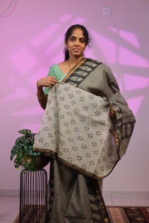 Kota Saree - Black Checks